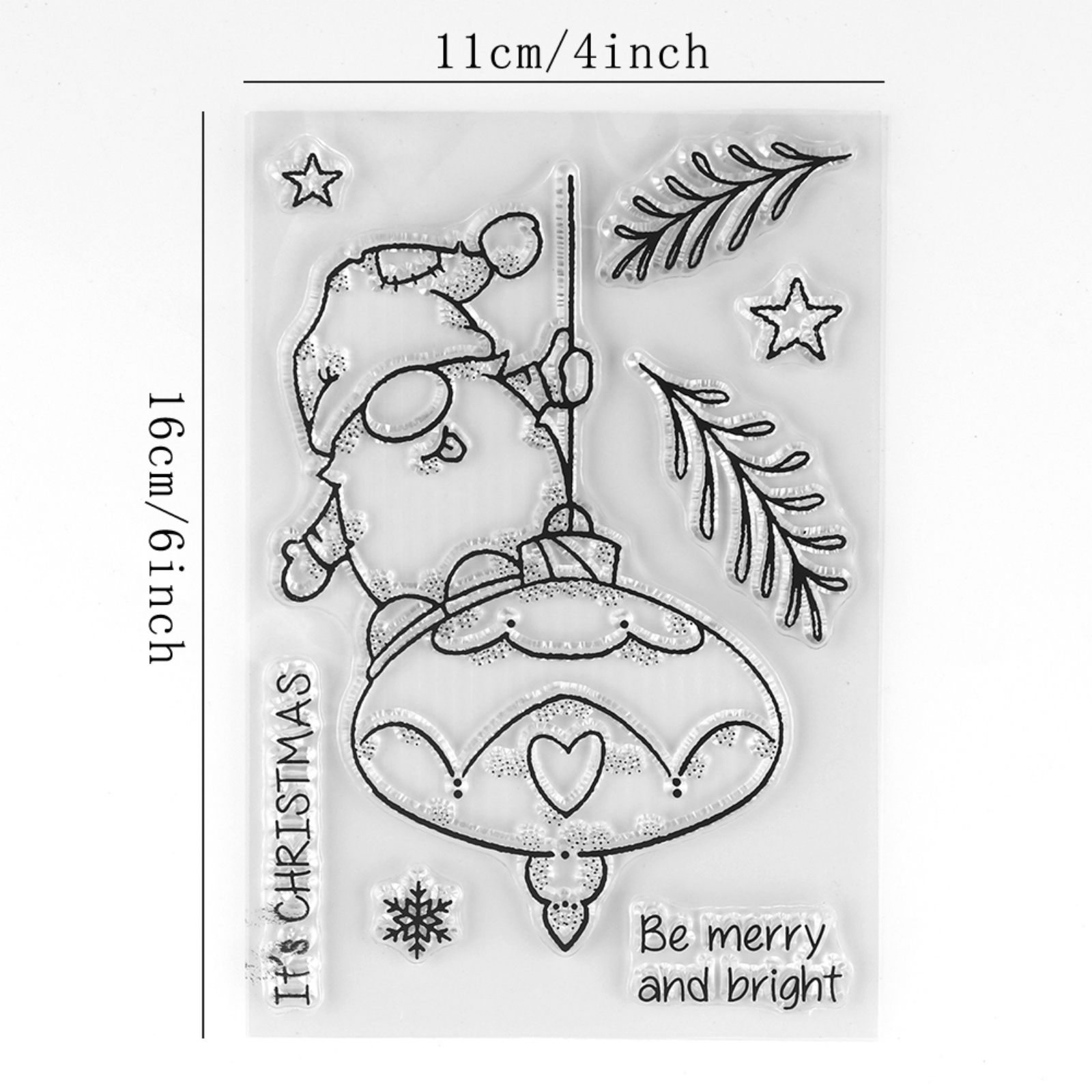 Clear Stamp Gnomes Merry Christmas Tiny Man Diy Scrapbooking Crafts Card Making