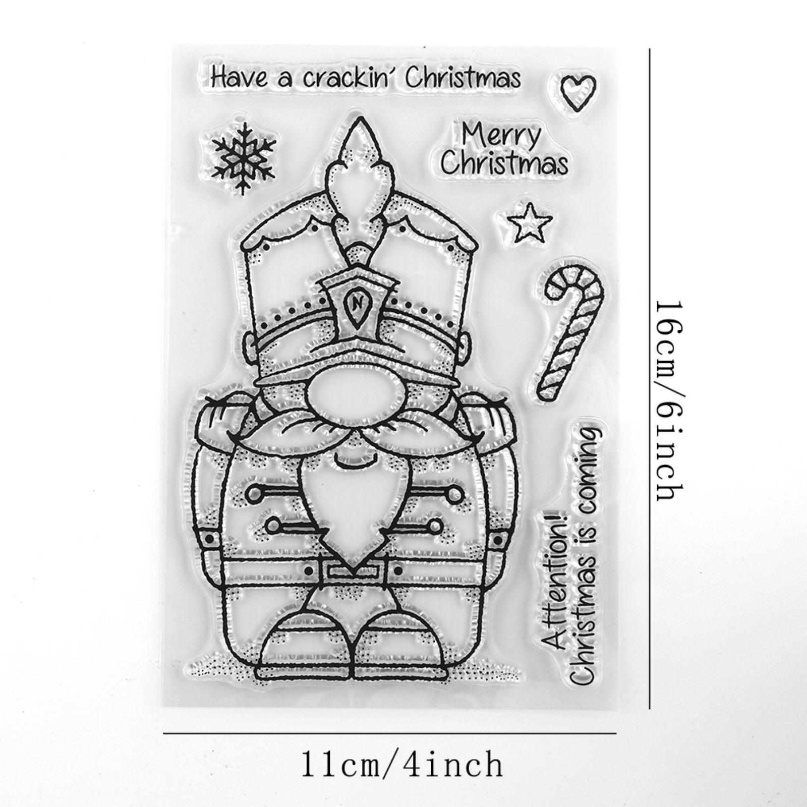 Clear Stamp Gnomes Merry Christmas Tiny Man Diy Scrapbooking Crafts Card Making