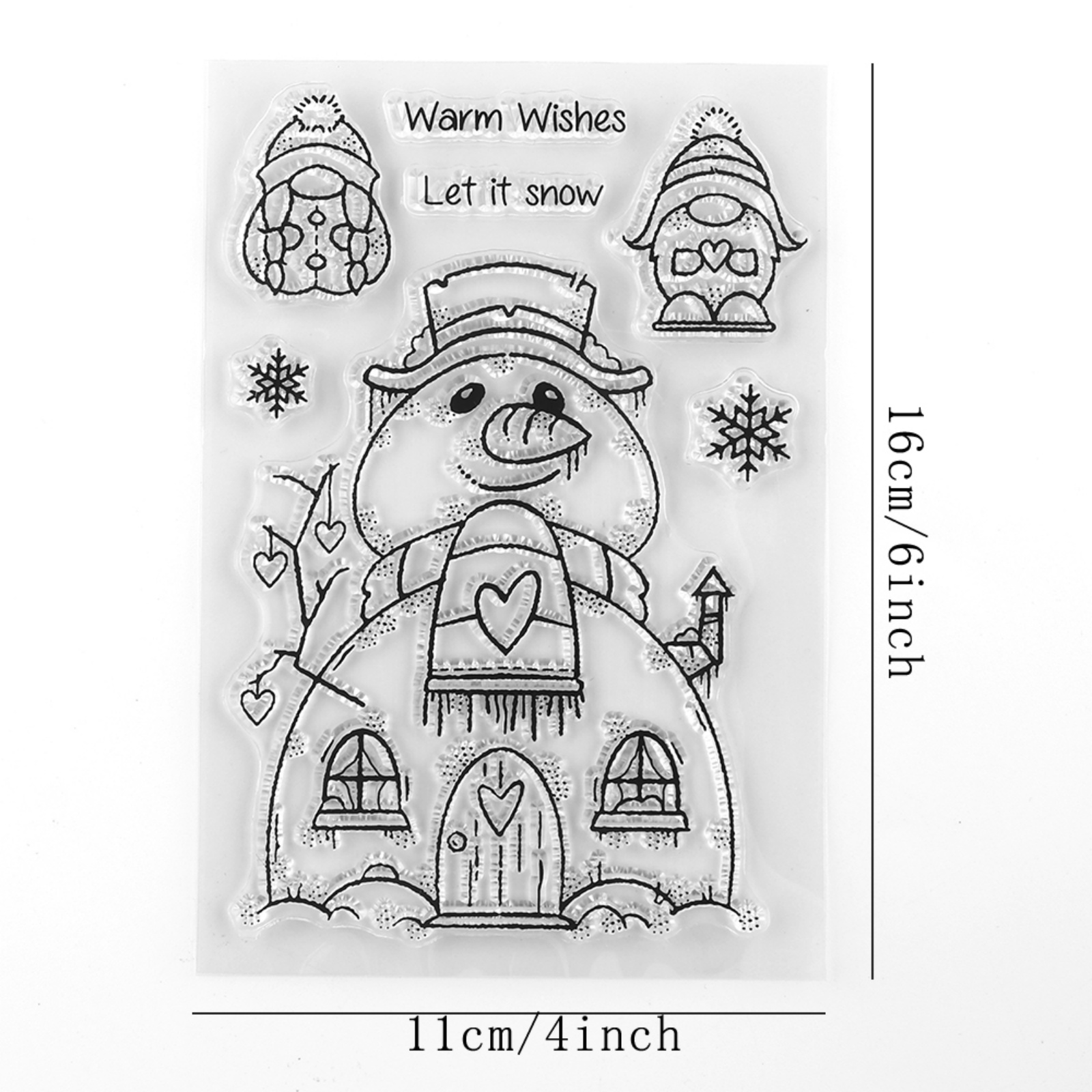 Clear Stamp Gnomes Merry Christmas Tiny Man Diy Scrapbooking Crafts Card Making