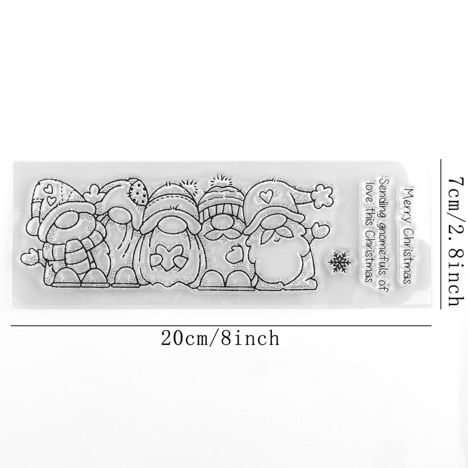 Clear Stamp Gnomes Merry Christmas Tiny Man Diy Scrapbooking Crafts Card Making