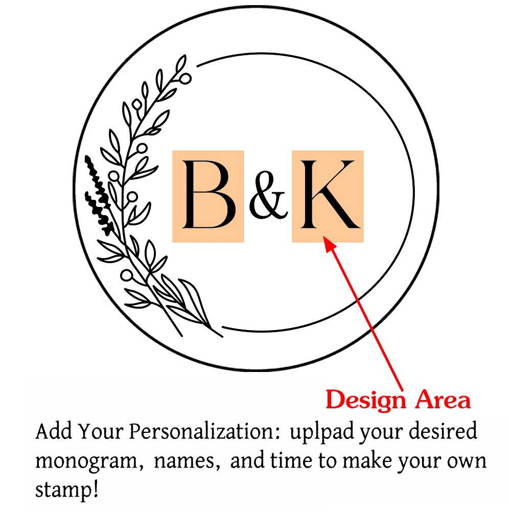 Custom Initials Wax Seal Stamp,personalized Picture/logo for Wedding Invitations - Picture 12 of 42