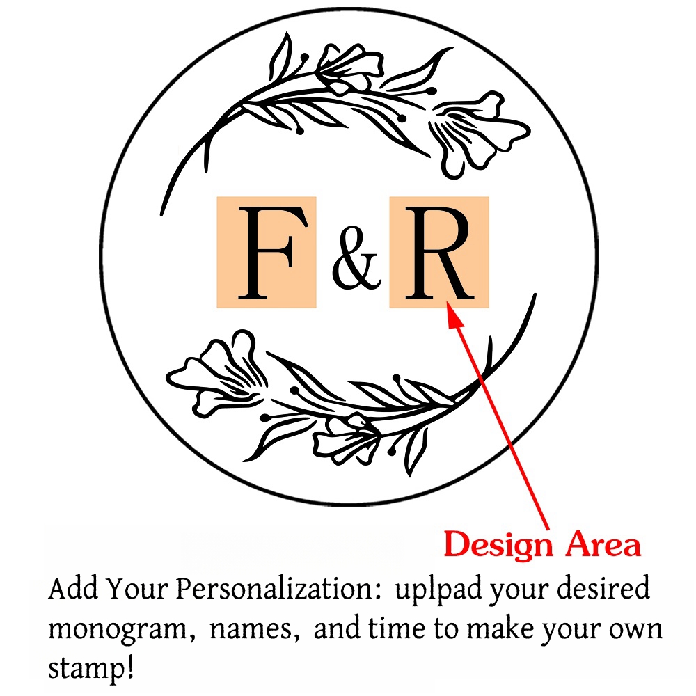 Custom Initials Wax Seal Stamp,personalized Picture/logo for Wedding Invitations - Picture 17 of 42