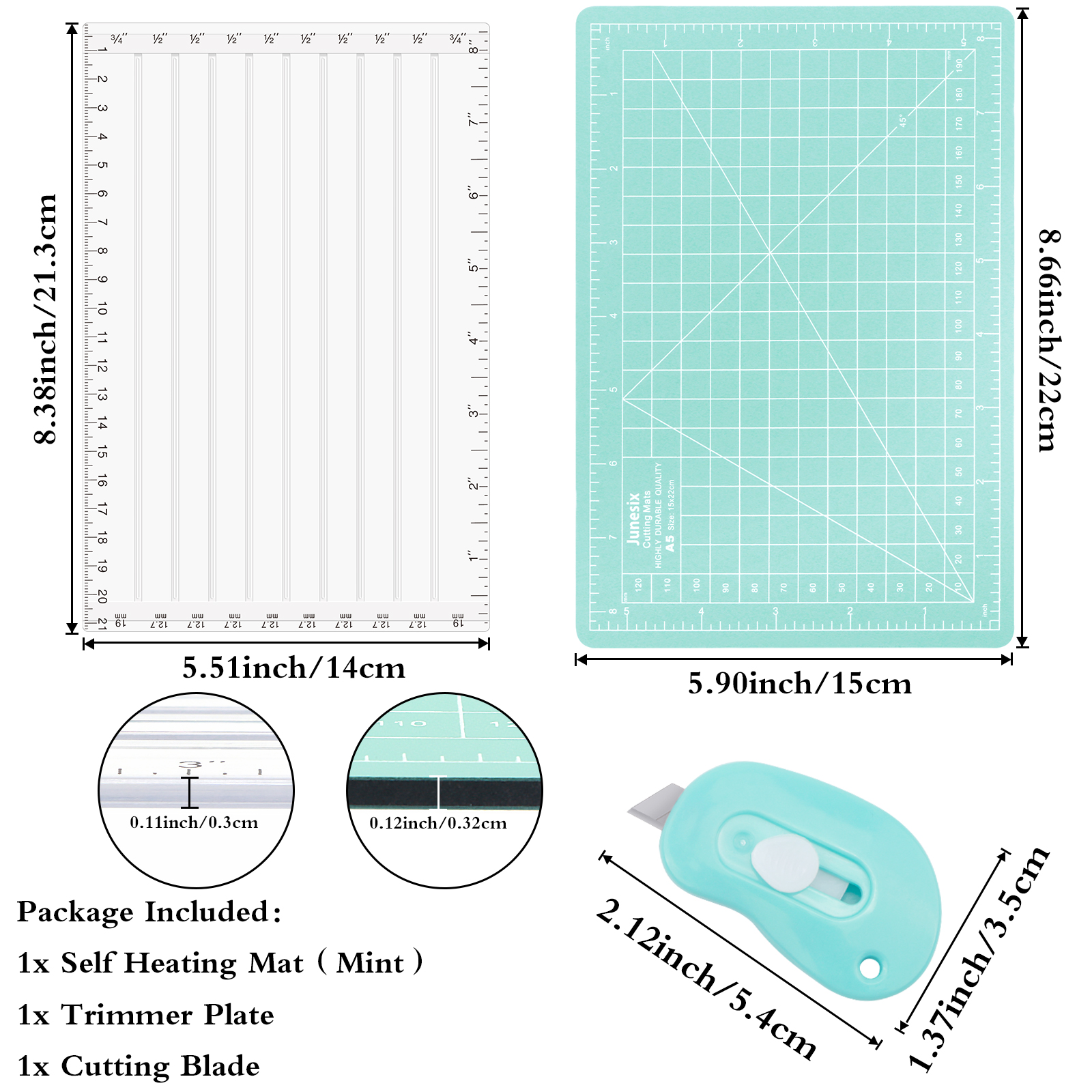 Quick Trimmer Tool Includes Self Healing Mat and Blade Craft Foil Paper Cutters