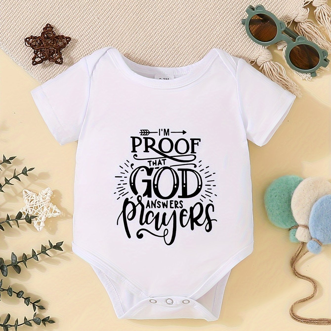 White Baby Romper Suit Newborn Infant Outfit Boys Girls Jumpsuit Birthday Gifts - Picture 8 of 11