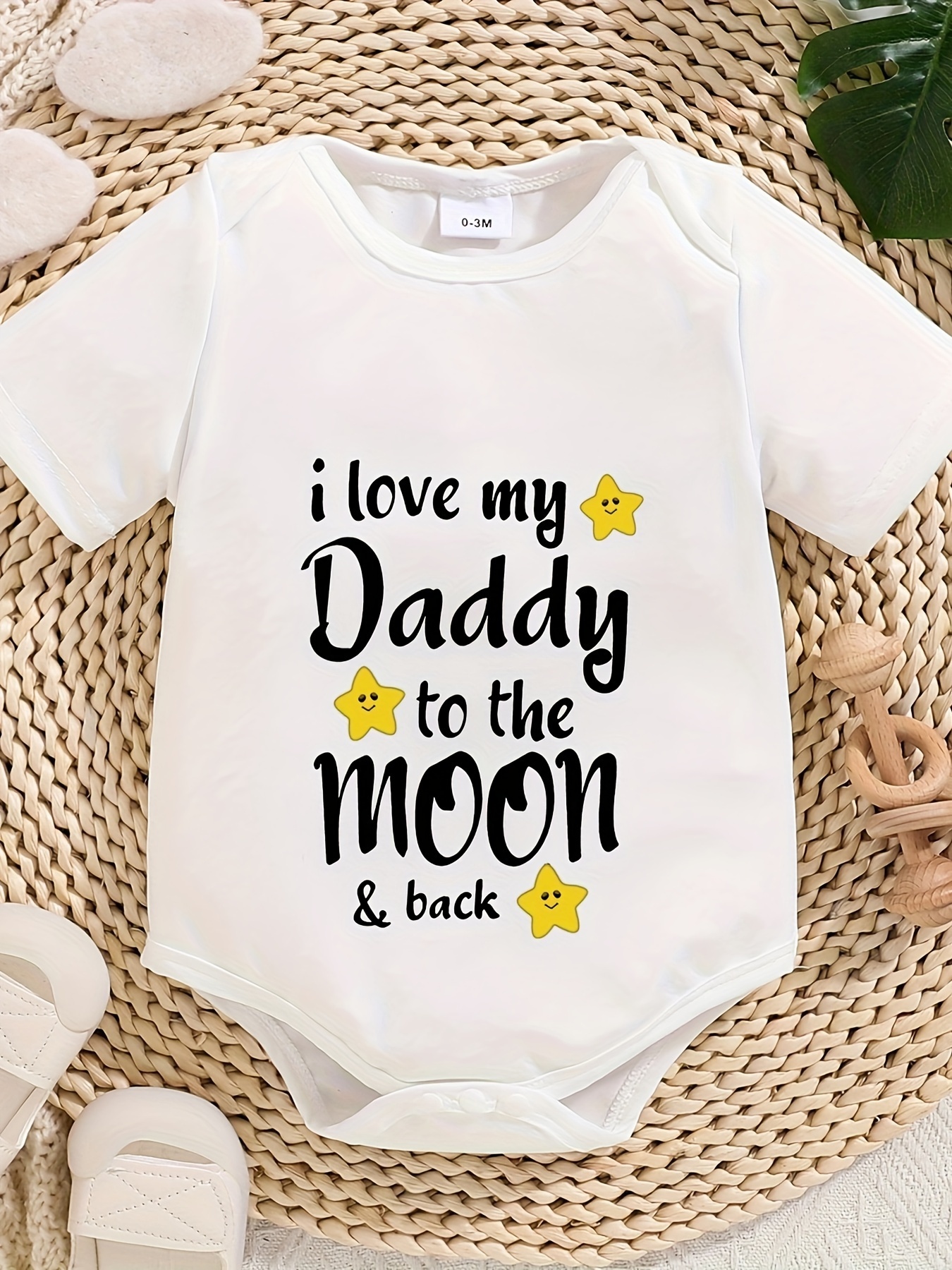 l Love my Daddy Baby Romper Suit Newborn Infant Outfit Boys Girls Birthday Gifts