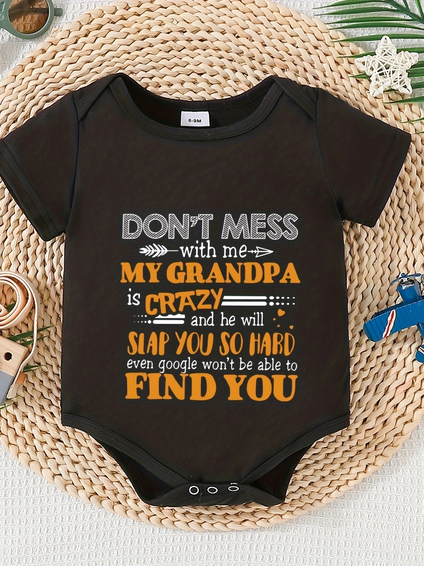 Do not mess with me Baby Romper Suit Newborn Infant Outfit Boys Girls Jumpsuit