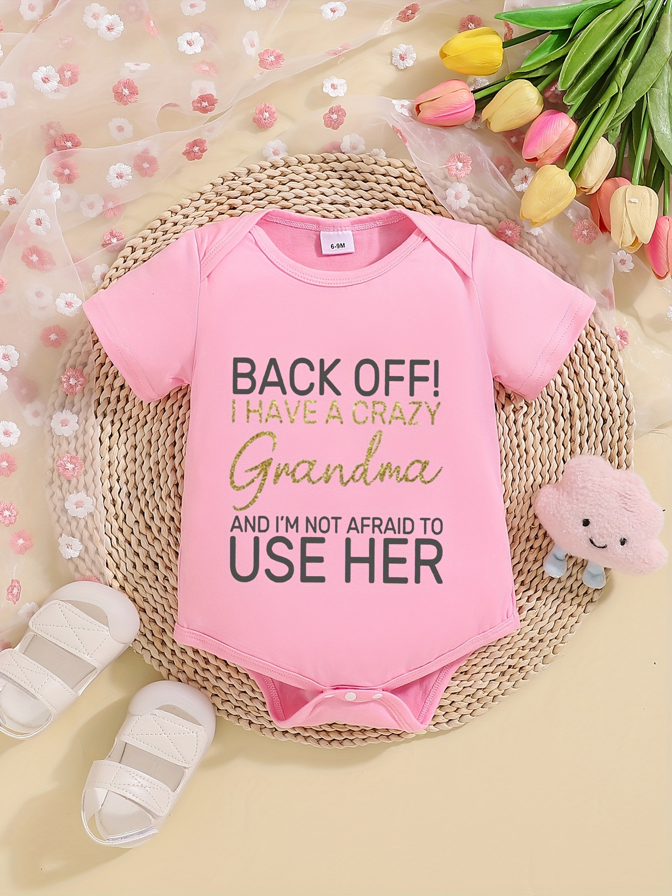 Pink Baby Romper Suit Newborn Infant Outfit Boys Girls Jumpsuit Birthday Gifts - Picture 10 of 10