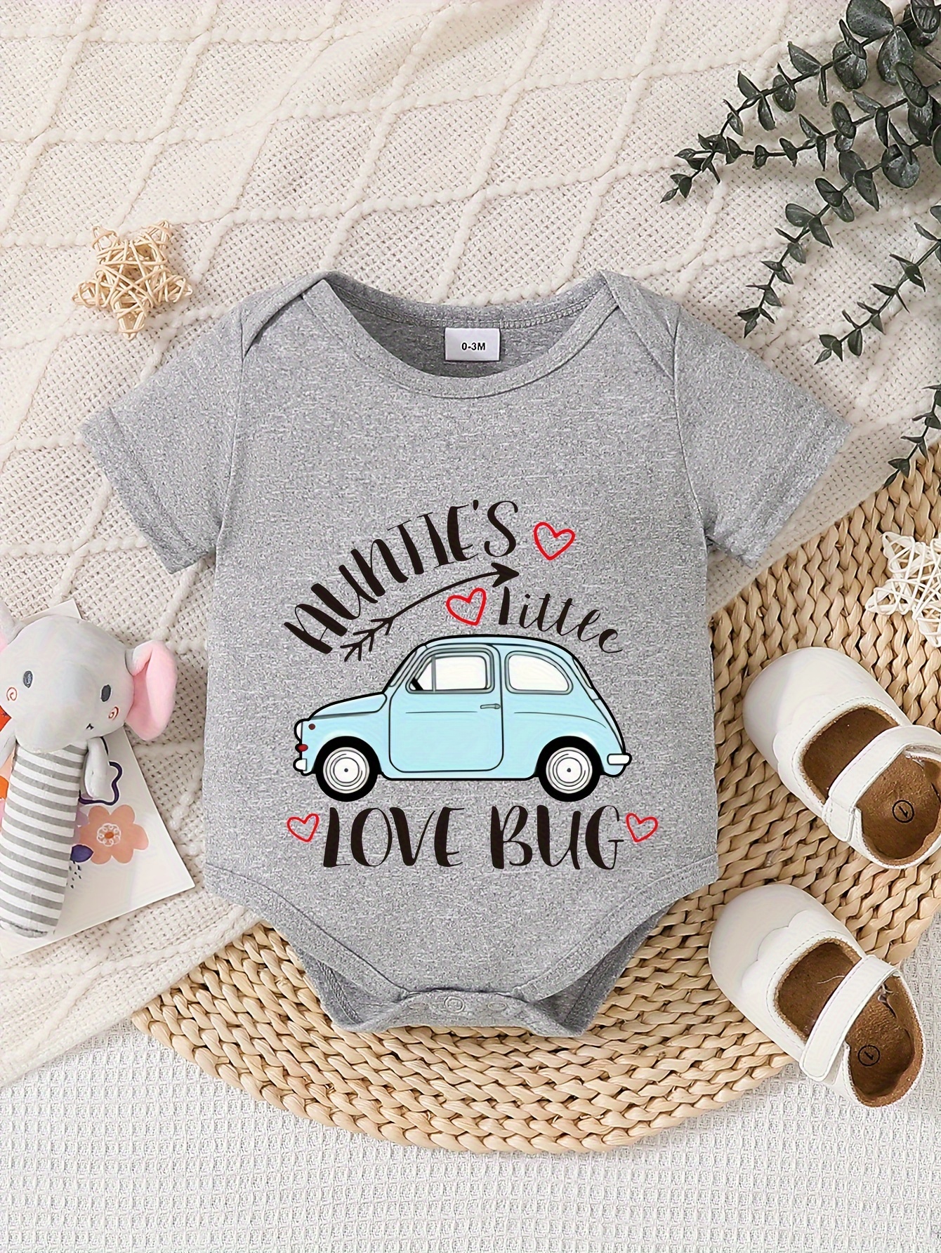 Baby Romper Suit Newborn Infant Outfit Short Sleeve jumpsuit Boys Girls Gifts - Picture 9 of 11