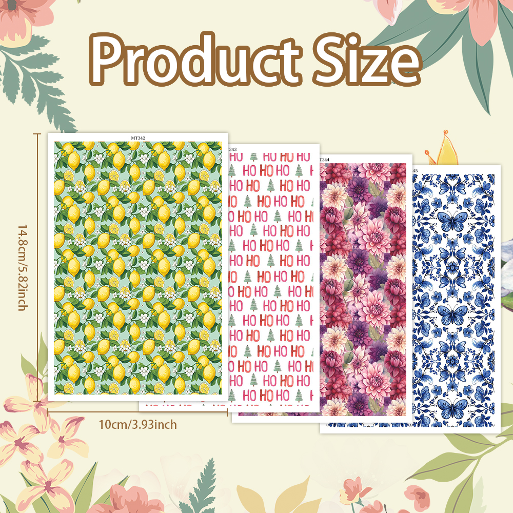 Flower Animal image transfer paper for polymer clay Christmas Craft Supply - Photo 24 sur 54