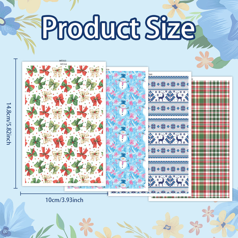 Flower Animal image transfer paper for polymer clay Christmas Craft Supply - Photo 28 sur 54