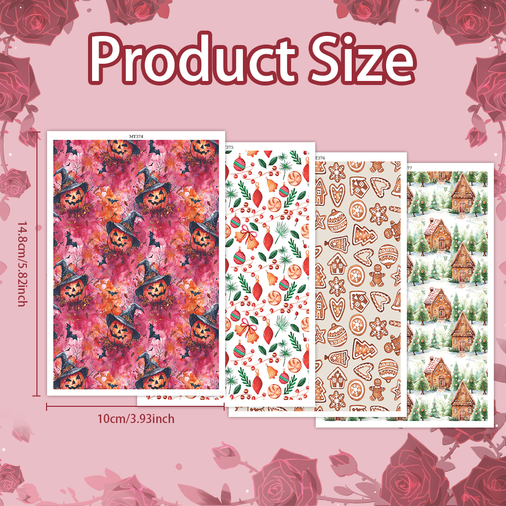 Flower Animal image transfer paper for polymer clay Christmas Craft Supply - Photo 32 sur 54