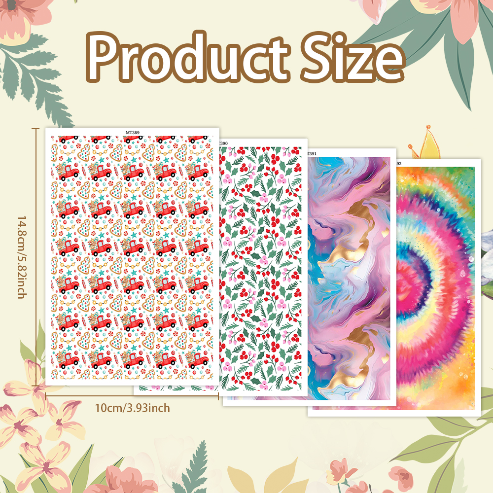 Flower Animal image transfer paper for polymer clay Christmas Craft Supply - Photo 36 sur 54
