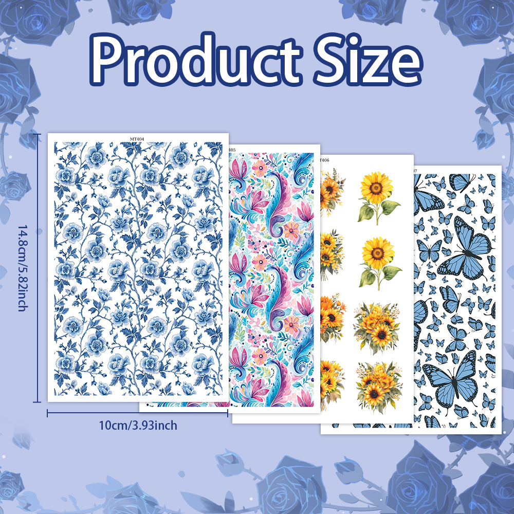 Flower Animal image transfer paper for polymer clay Christmas Craft Supply - Photo 40 sur 54