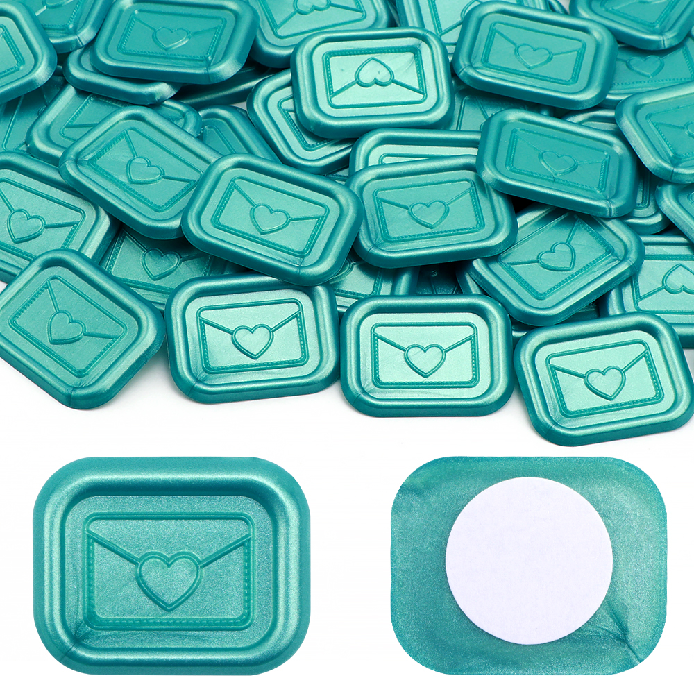 50Pcs Wax Seal Stickers,Heart Envelope Design Self Adhesive Wax Seal Stickers - Picture 16 of 16