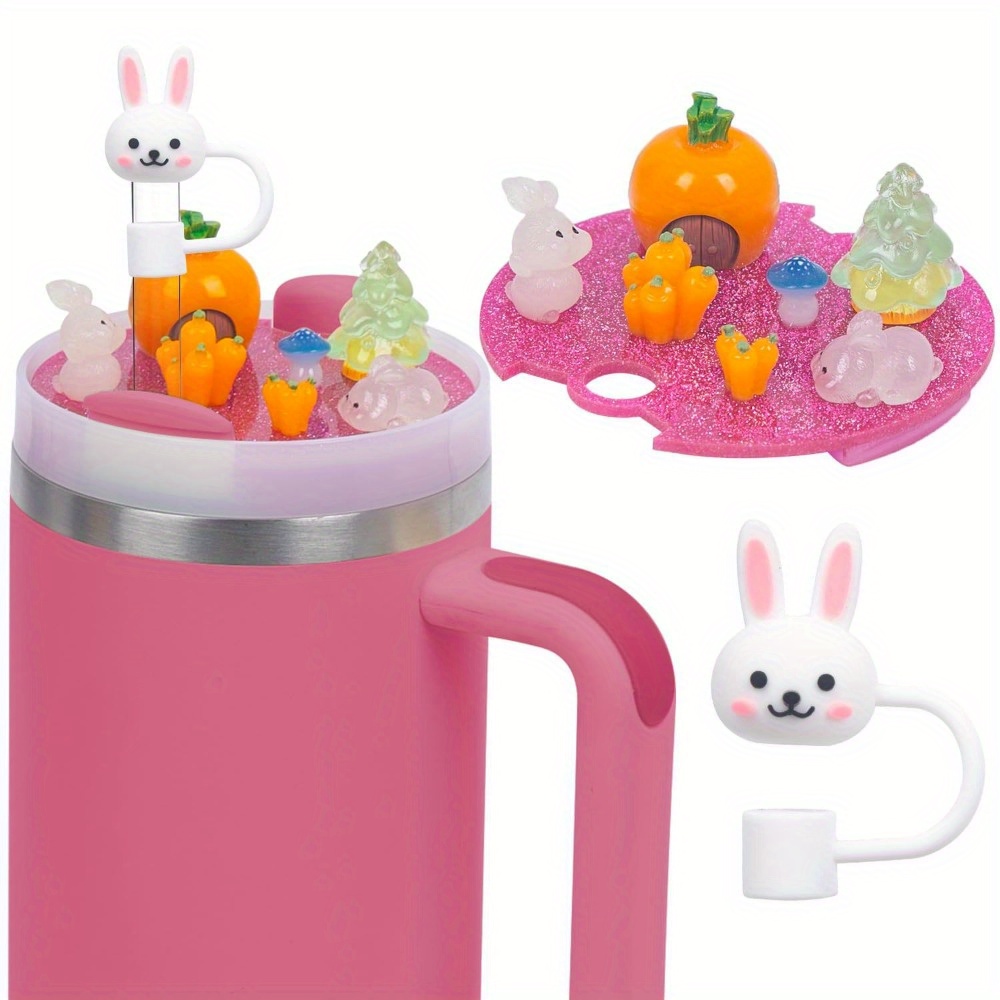 Tapa Silicona Paja Cubierta Tapa Accesorios Decorativos para Vaso Stanley 40Oz - Imagen 8 de 11