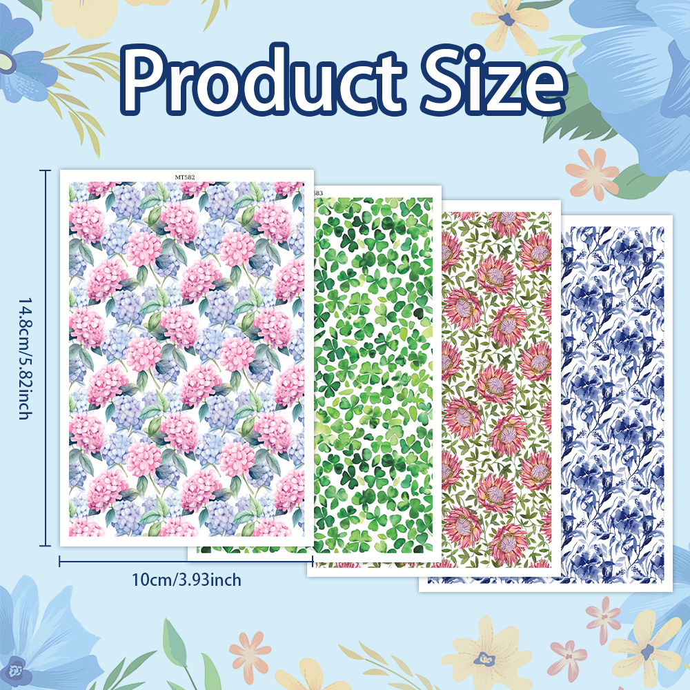 Blume Pilz Kaktus Bild Transferpapier für Polymer Ton Bastelbedarf - Bild 15 von 37