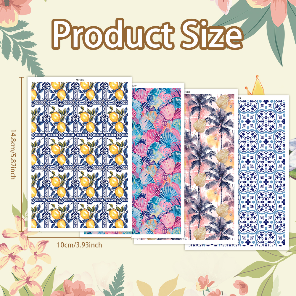 Blume Pilz Kaktus Bild Transferpapier für Polymer Ton Bastelbedarf - Bild 16 von 37