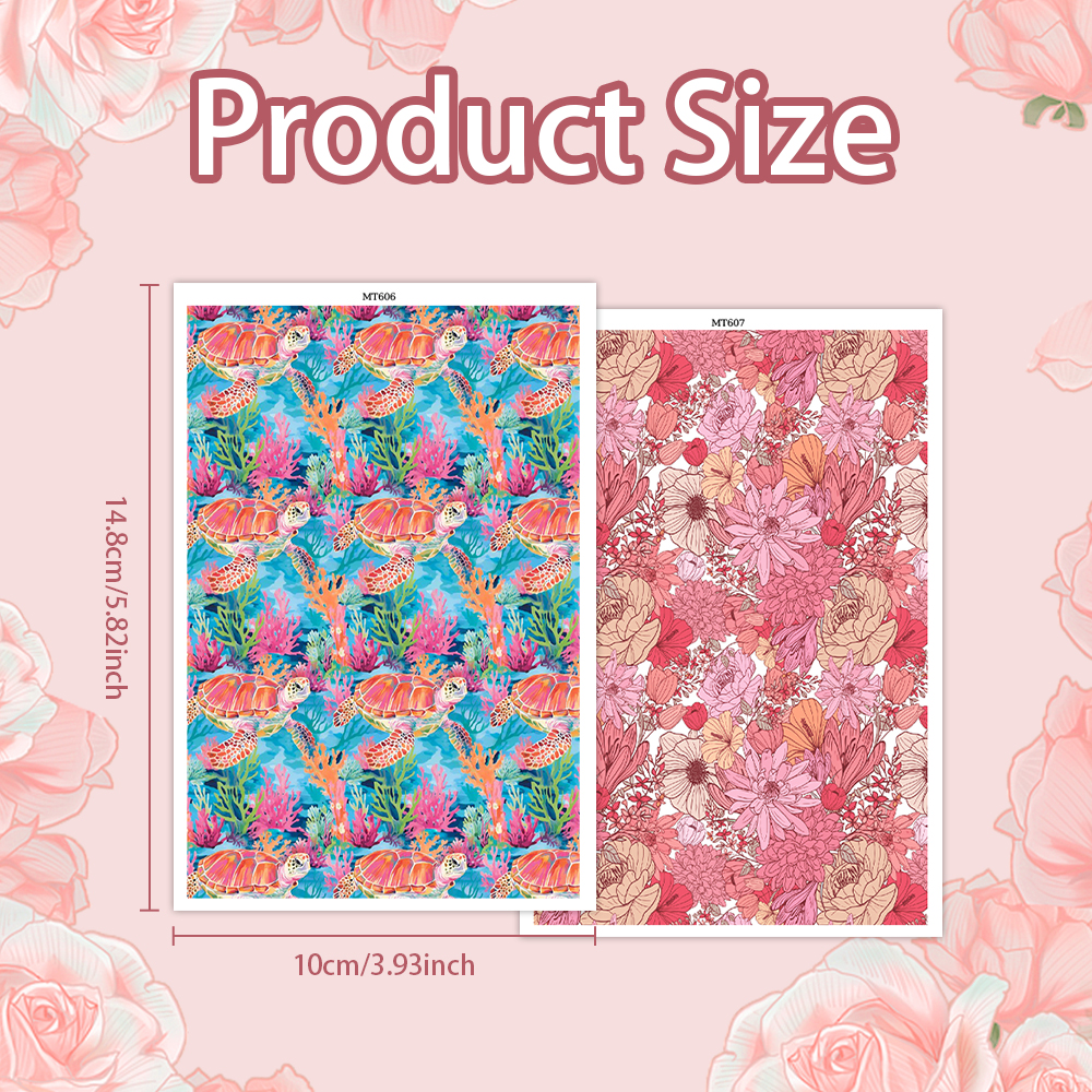 Blume Pilz Kaktus Bild Transferpapier für Polymer Ton Bastelbedarf - Bild 21 von 37