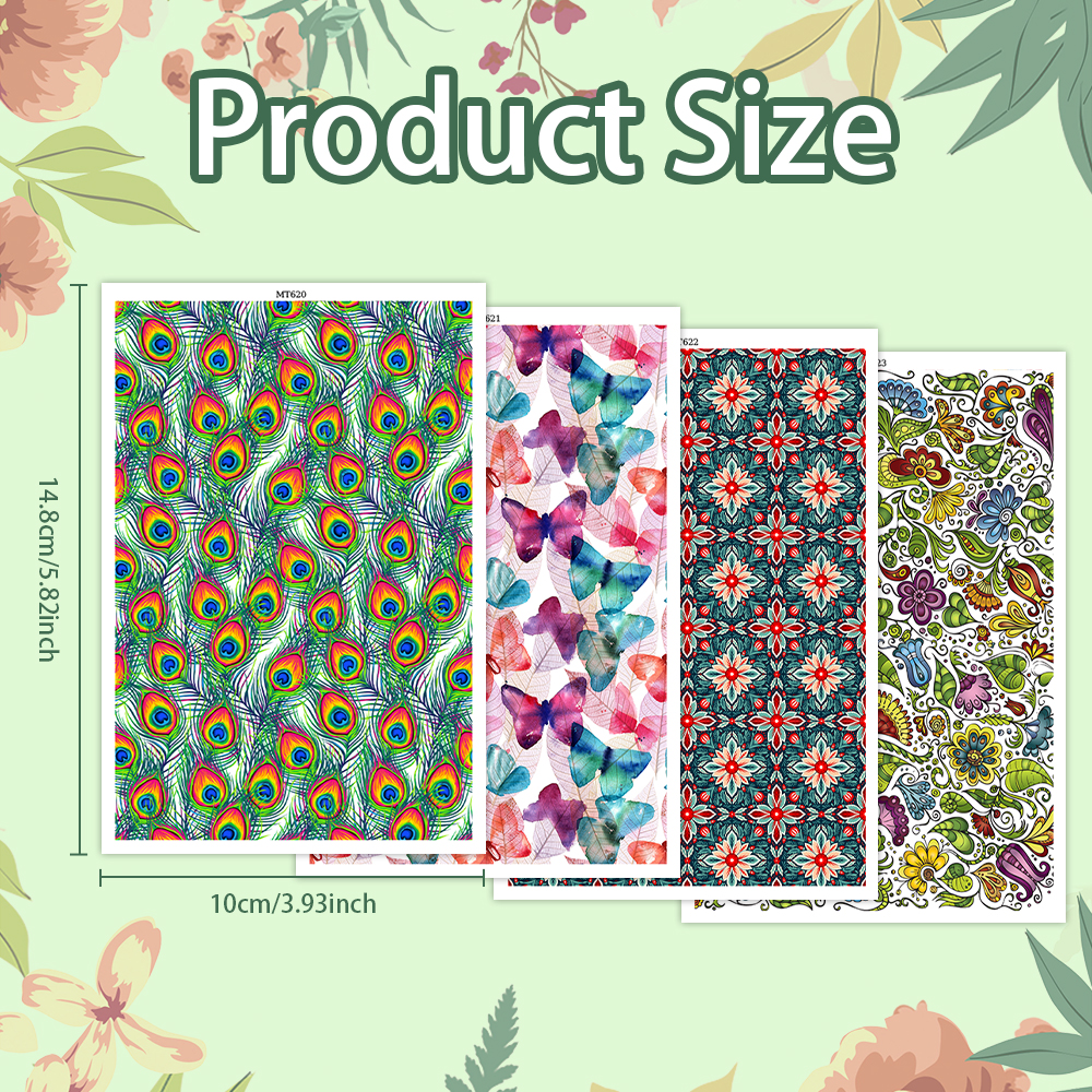 Blume Pilz Kaktus Bild Transferpapier für Polymer Ton Bastelbedarf - Bild 25 von 37