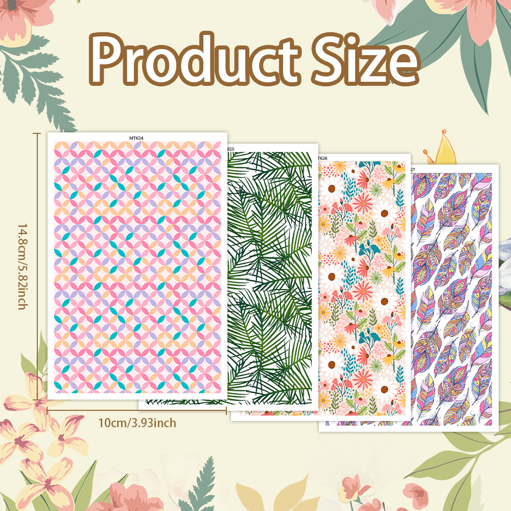 Blume Pilz Kaktus Bild Transferpapier für Polymer Ton Bastelbedarf - Bild 26 von 37