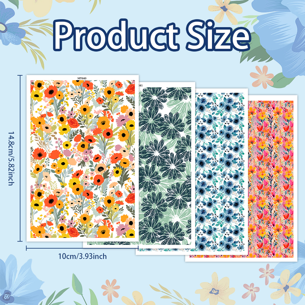 Blume Pilz Kaktus Bild Transferpapier für Polymer Ton Bastelbedarf - Bild 30 von 37