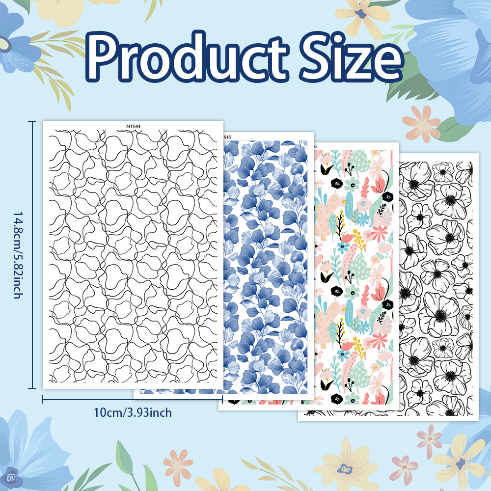 Blume Pilz Kaktus Bild Transferpapier für Polymer Ton Bastelbedarf - Bild 31 von 37