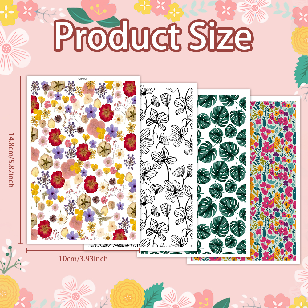 Blume Pilz Kaktus Bild Transferpapier für Polymer Ton Bastelbedarf - Bild 33 von 37