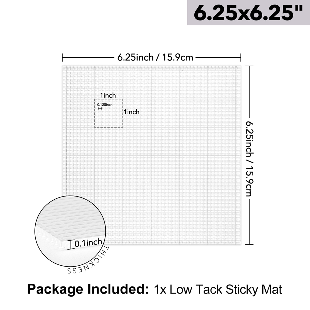 Clear Photopolymer Craft Low Tacky Mat for Stamping Stenciling Ink Blending