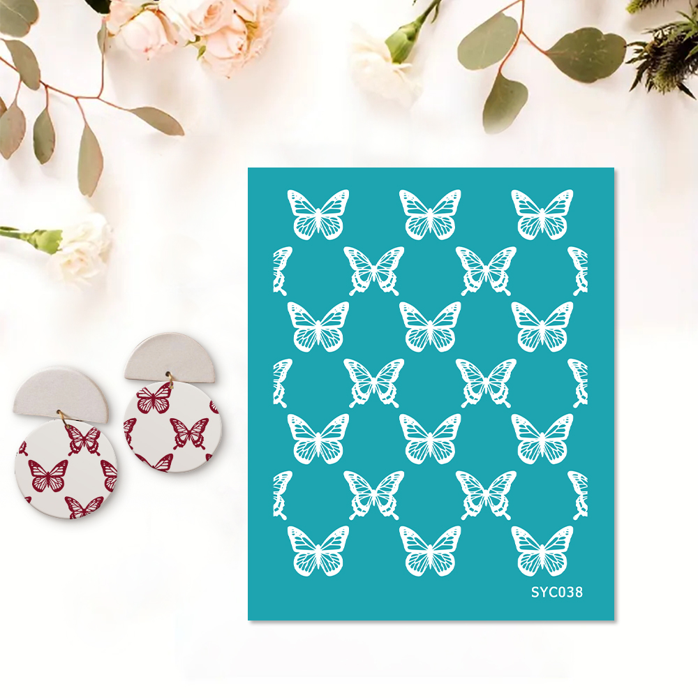 Blume Bordüre Siebdruckschablone Wiederverwendbar Selbstklebend Siebdruck - Bild 20 von 64