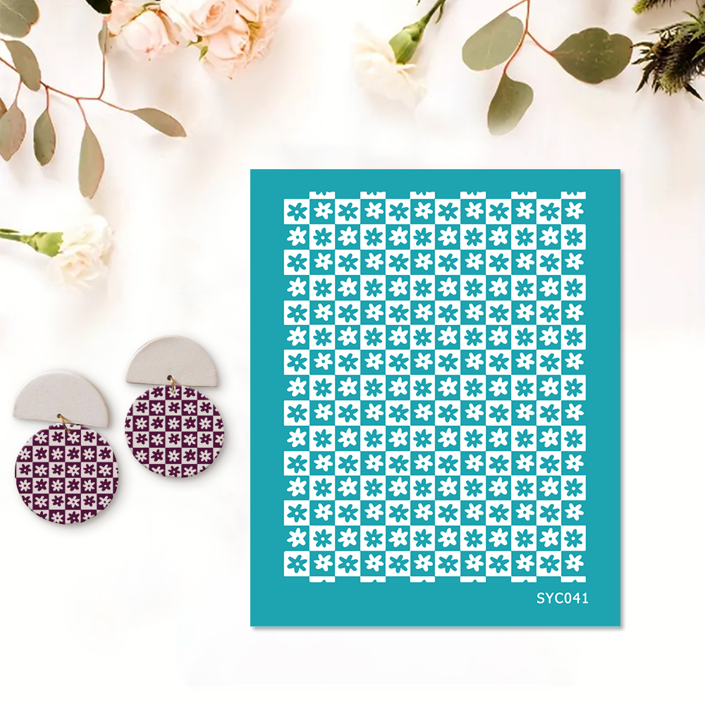 Blume Bordüre Siebdruckschablone Wiederverwendbar Selbstklebend Siebdruck - Bild 23 von 64