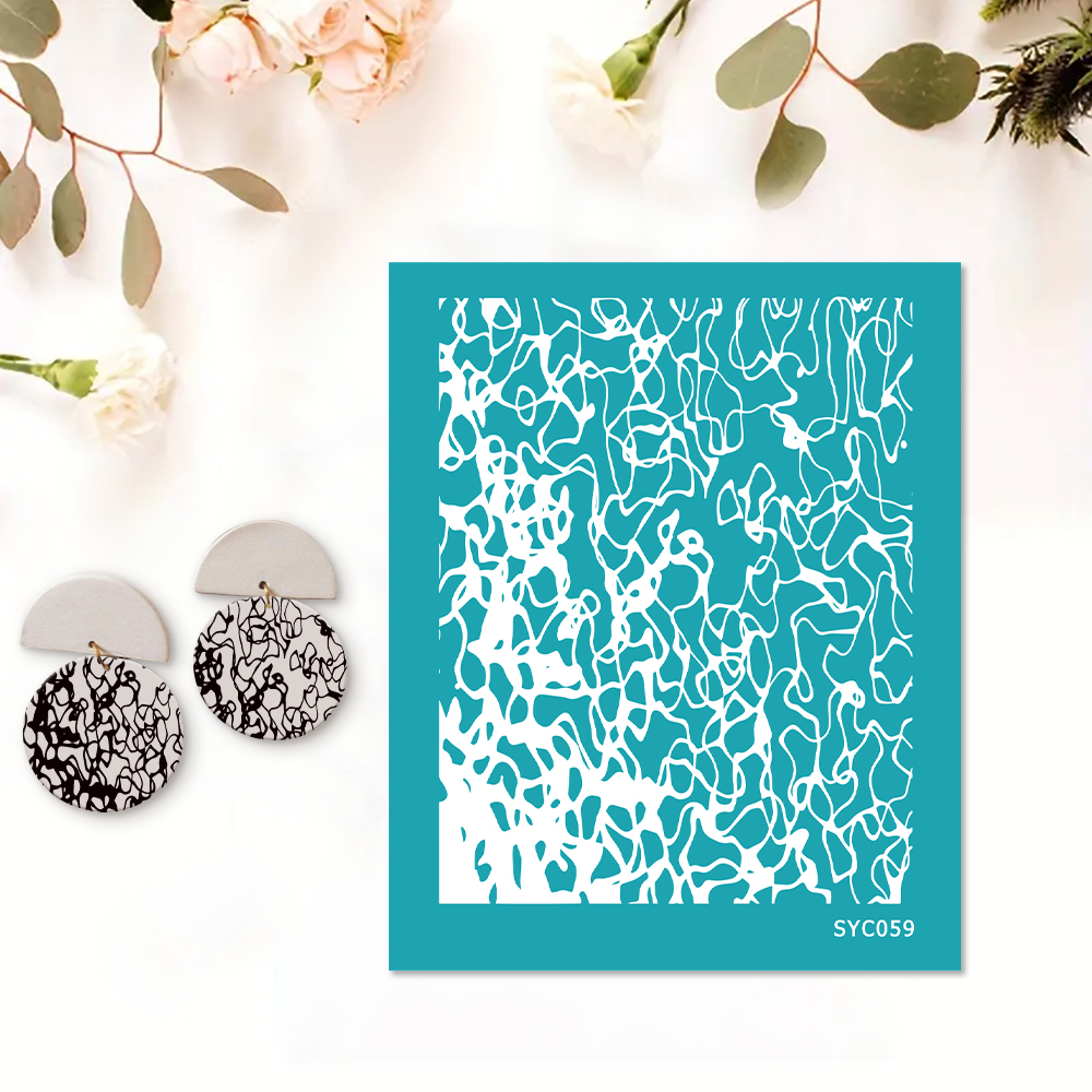 Blume Bordüre Siebdruckschablone Wiederverwendbar Selbstklebend Siebdruck - Bild 41 von 64