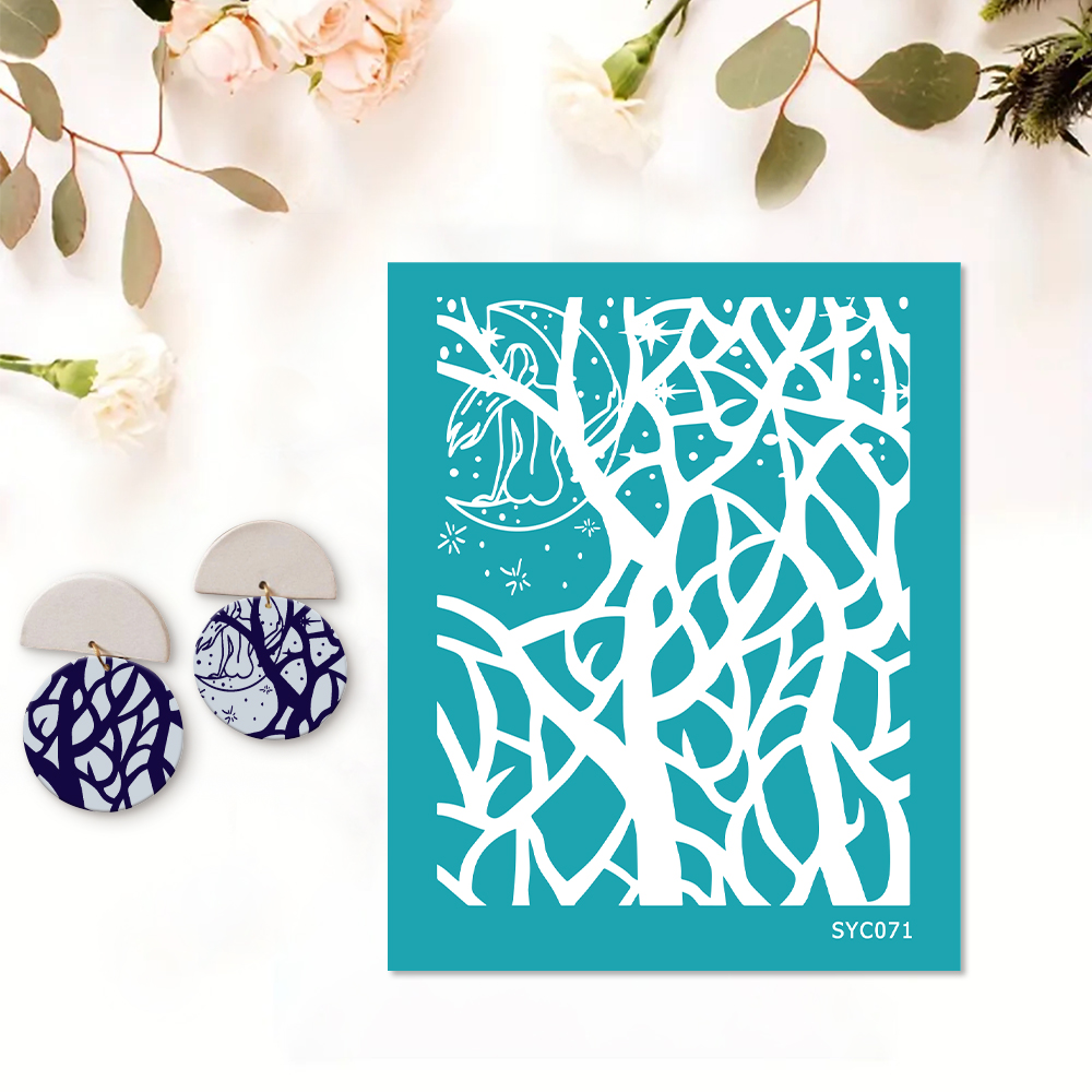 Blume Bordüre Siebdruckschablone Wiederverwendbar Selbstklebend Siebdruck - Bild 53 von 64