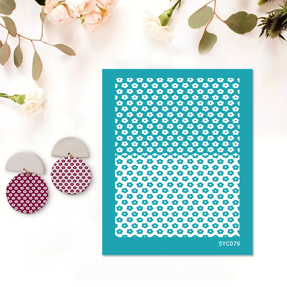 Blume Bordüre Siebdruckschablone Wiederverwendbar Selbstklebend Siebdruck - Bild 58 von 64