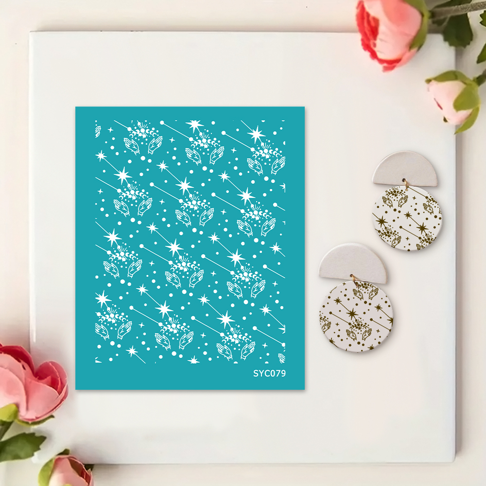 Blume Bordüre Siebdruckschablone Wiederverwendbar Selbstklebend Siebdruck - Bild 61 von 64