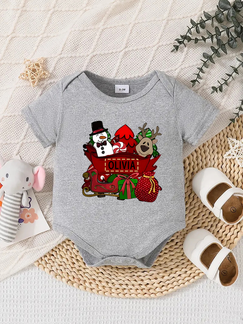 Traje Mameluco Bebé Diseño Personalizado Recién Nacido Conjunto Regalos Cumpleaños Gris - Imagen 7 de 57