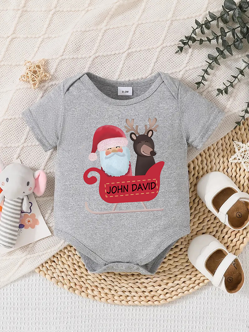 Traje Mameluco Bebé Diseño Personalizado Recién Nacido Conjunto Regalos Cumpleaños Gris - Imagen 8 de 57