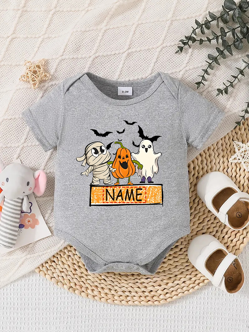 Traje Mameluco Bebé Diseño Personalizado Recién Nacido Conjunto Regalos Cumpleaños Gris - Imagen 12 de 57