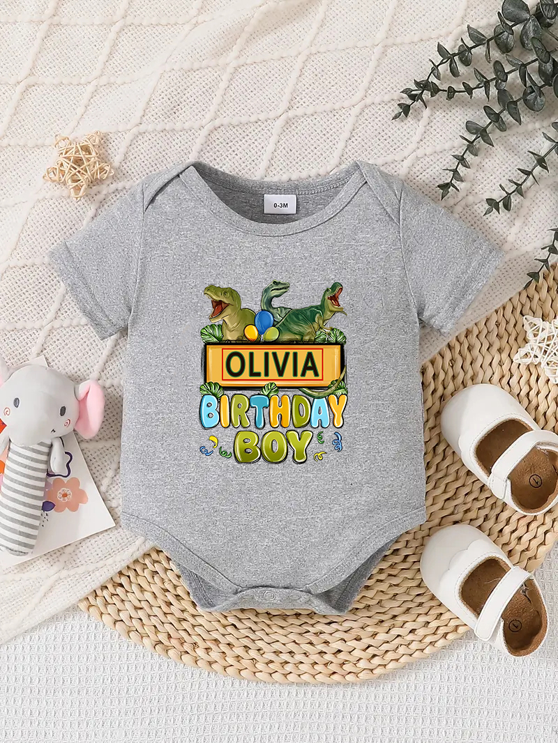 Traje Mameluco Bebé Diseño Personalizado Recién Nacido Conjunto Regalos Cumpleaños Gris - Imagen 13 de 57