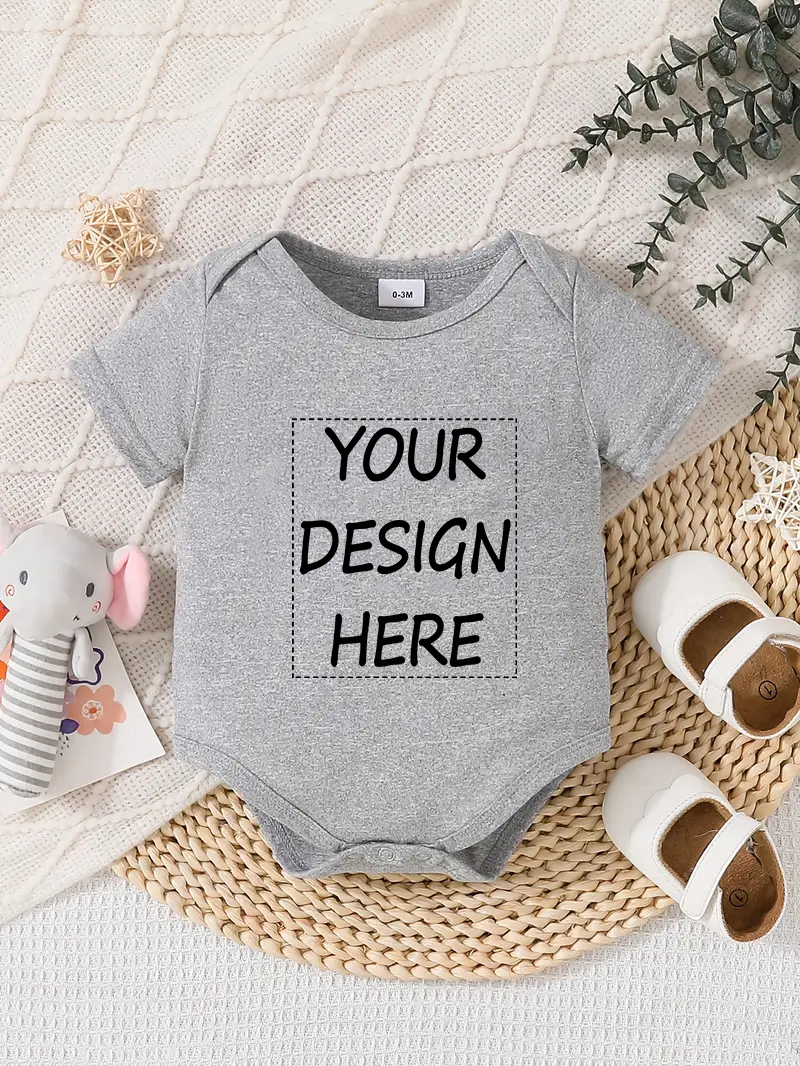 Traje Mameluco Bebé Diseño Personalizado Recién Nacido Conjunto Regalos Cumpleaños Gris - Imagen 17 de 57