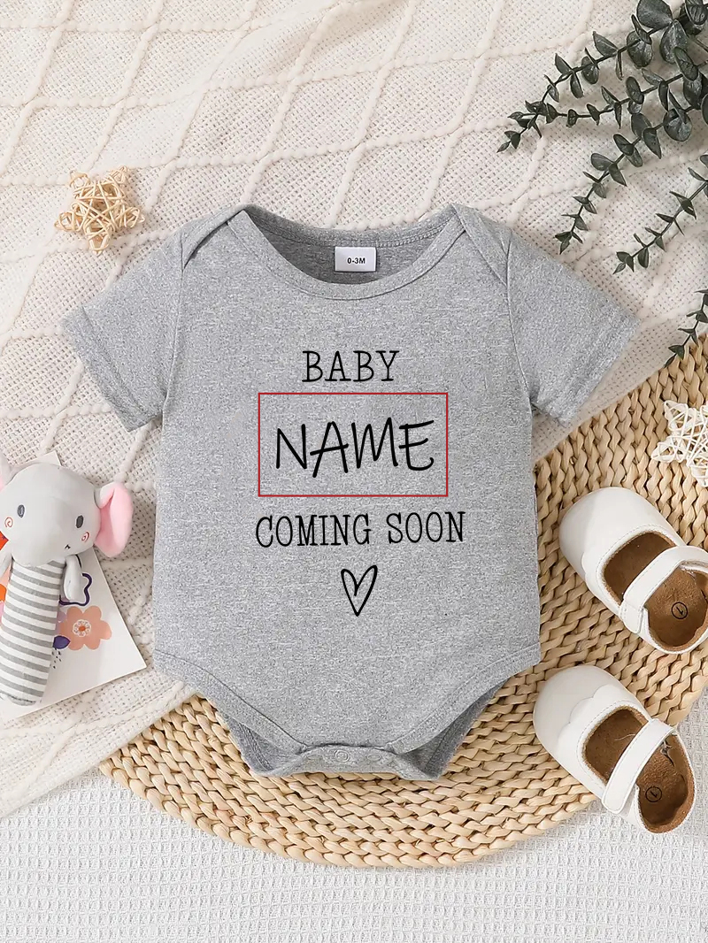 Traje Mameluco Bebé Diseño Personalizado Recién Nacido Conjunto Regalos Cumpleaños Gris - Imagen 20 de 57