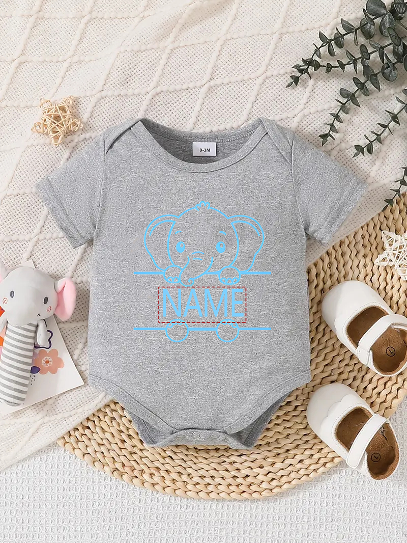 Traje Mameluco Bebé Diseño Personalizado Recién Nacido Conjunto Regalos Cumpleaños Gris - Imagen 24 de 57
