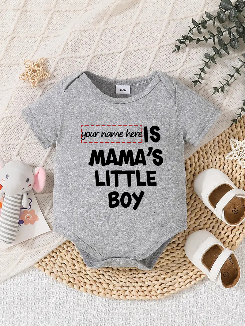 Traje Mameluco Bebé Diseño Personalizado Recién Nacido Conjunto Regalos Cumpleaños Gris - Imagen 32 de 57
