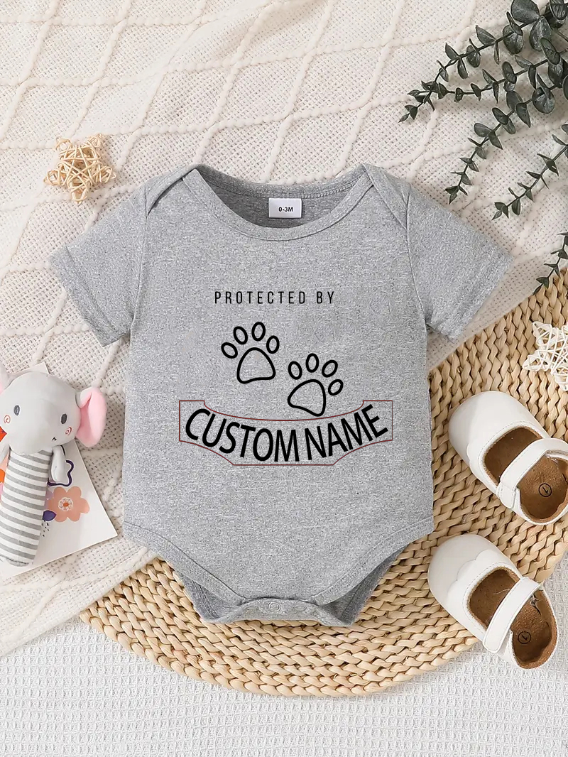 Traje Mameluco Bebé Diseño Personalizado Recién Nacido Conjunto Regalos Cumpleaños Gris - Imagen 37 de 57