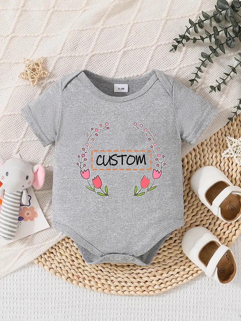 Traje Mameluco Bebé Diseño Personalizado Recién Nacido Conjunto Regalos Cumpleaños Gris - Imagen 47 de 57