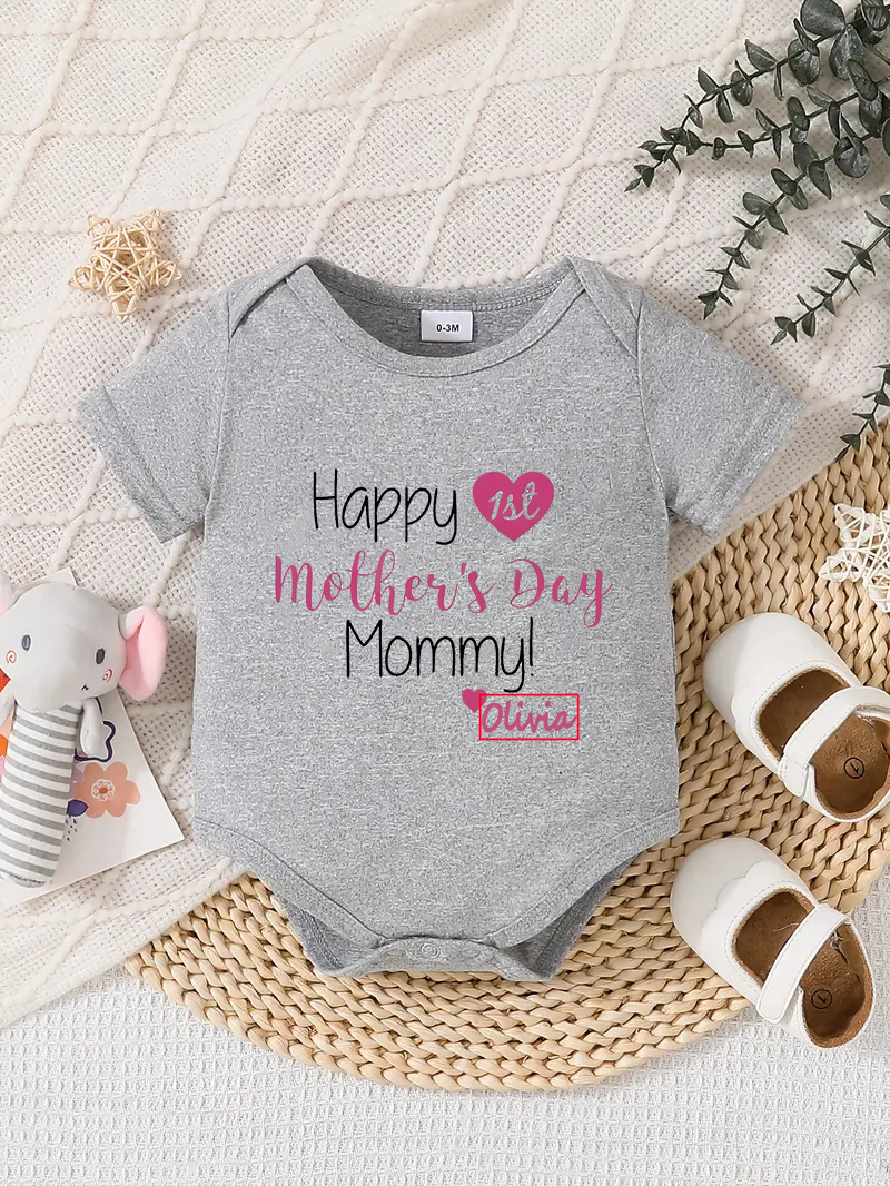 Traje Mameluco Bebé Diseño Personalizado Recién Nacido Conjunto Regalos Cumpleaños Gris - Imagen 54 de 57