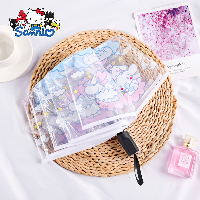 Transparent umbrella Automatic cartoon folding umbrella Cute children's umbrella - Picture 7 of 9