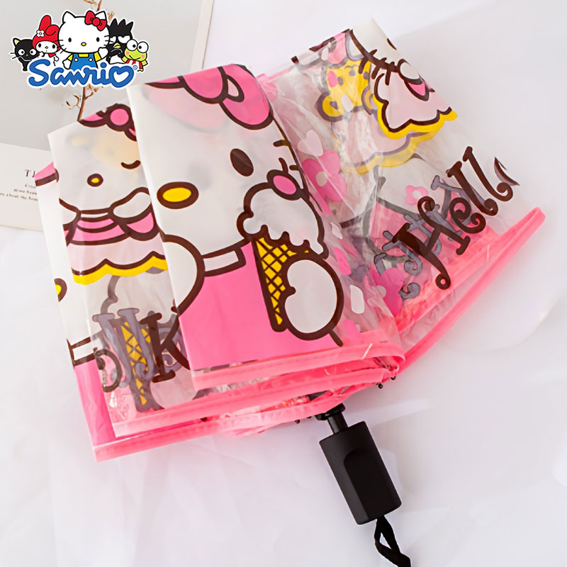 Transparent umbrella Automatic cartoon folding umbrella Cute children's umbrella - Picture 8 of 9