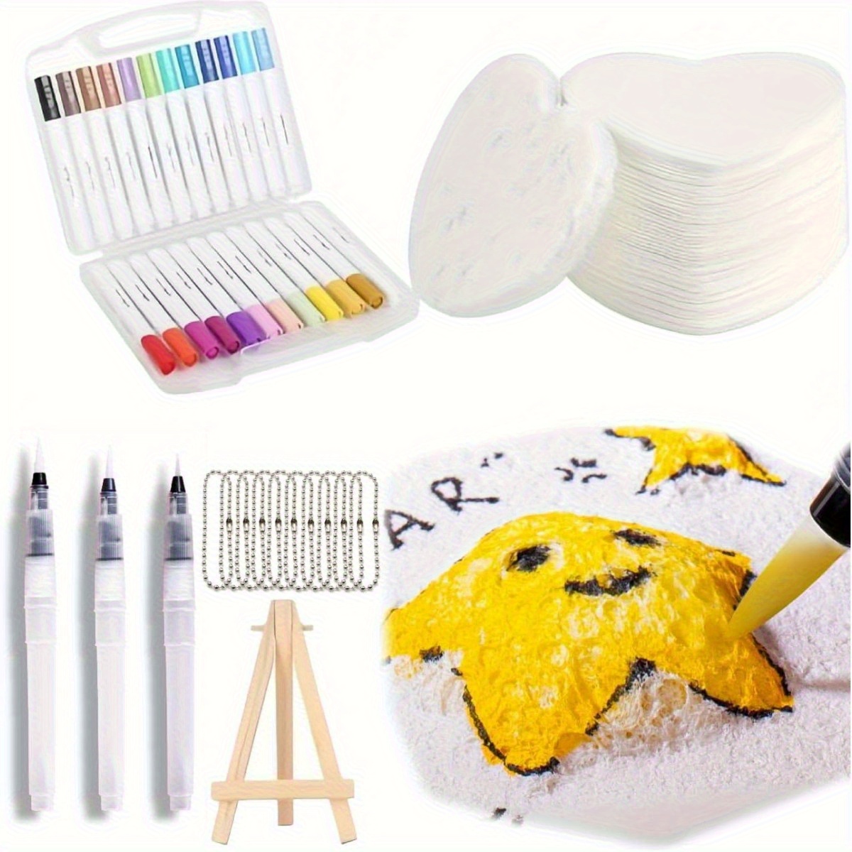 Pintura mágica hinchada, esponja de lienzo mágico de dibujo 3D, kit de pintura con textura de espuma - Imagen 8 de 8