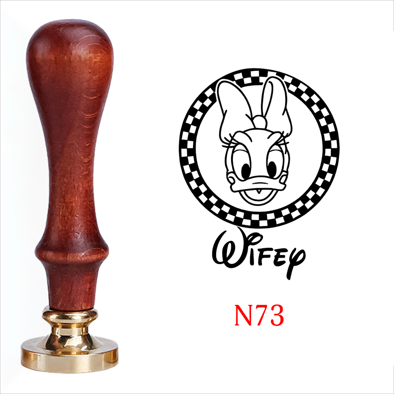 Personalized Custom Wax Seal Stamp with Wooden Handle Your Logo Design N64-N83 - Picture 15 of 25
