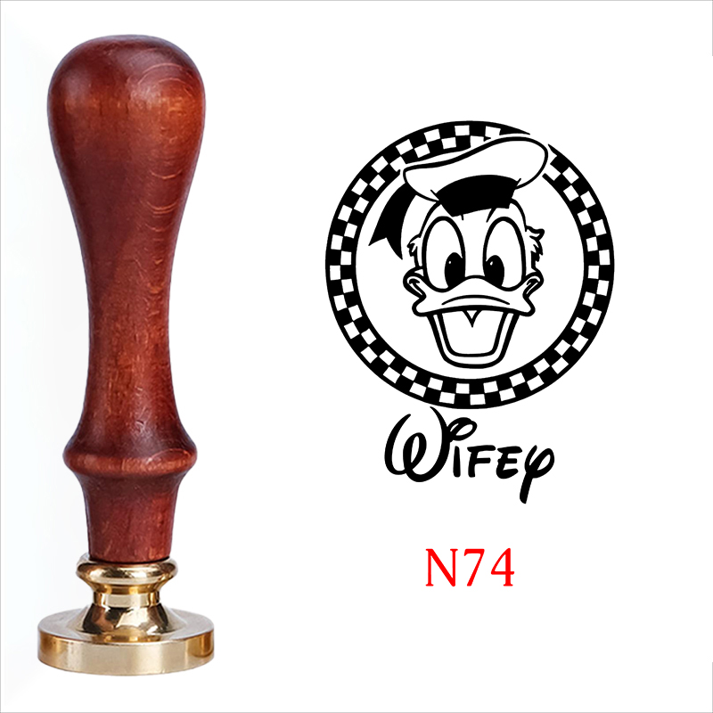 Personalized Custom Wax Seal Stamp with Wooden Handle Your Logo Design N64-N83 - Picture 16 of 25